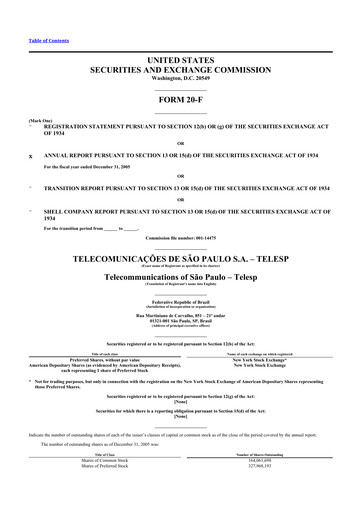 Thumbnail Telefonica Brasil 20-F Annual Report 