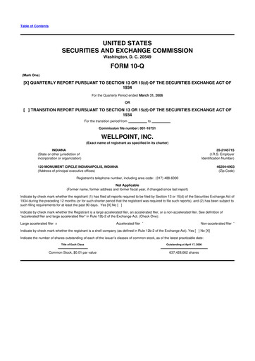 Thumbnail Elevance Health 10-Q Quarterly Report FY 