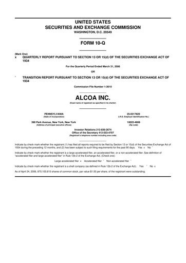 Thumbnail Howmet Aerospace
 10-Q Quarterly Report FY 