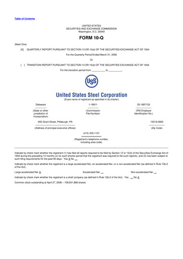 Vorschaubild U.S. Steel
 10-Q Quartalsbericht  