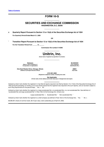 Vorschaubild Kemper 10-Q Quartalsbericht  