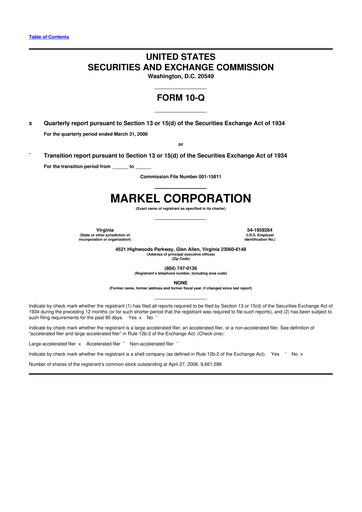 Thumbnail Markel Group 10-Q Quarterly Report FY 