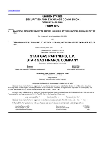 Thumbnail Star Group 10-Q Quarterly Report FY 