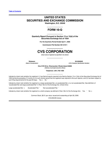 Vorschaubild CVS Health 10-Q Quartalsbericht  