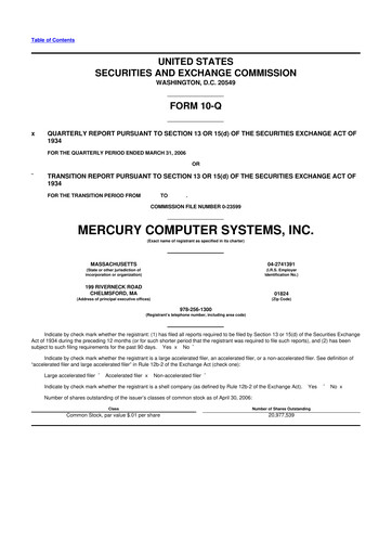 Thumbnail Mercury Systems 10-Q Quarterly Report FY 