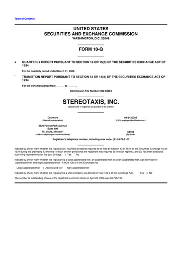 Vorschaubild Stereotaxis 10-Q Quartalsbericht  