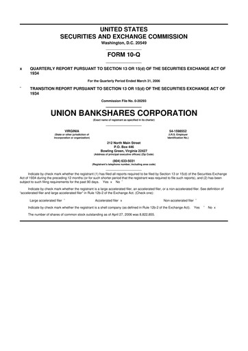 Vorschaubild Atlantic Union Bankshares 10-Q Quartalsbericht  