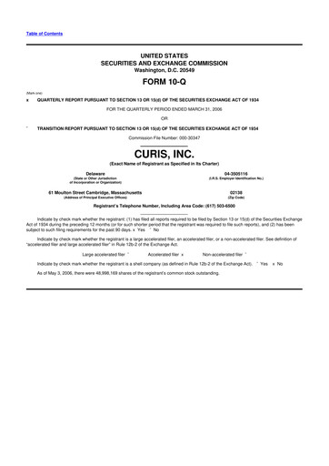 Thumbnail Curis 10-Q Quarterly Report FY 