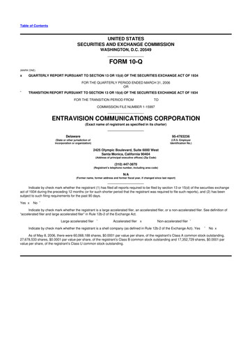 Thumbnail Entravision Communications
 10-Q Quarterly Report FY 
