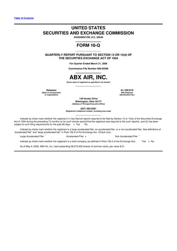 Thumbnail Air Transport Services Group 10-Q Quarterly Report FY 