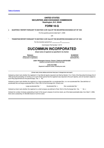 Thumbnail Ducommun 10-Q Quarterly Report FY 