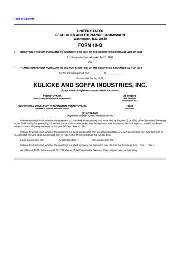 Vorschaubild Kulicke and Soffa Industries 10-Q Quartalsbericht  