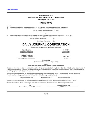 Thumbnail Daily Journal 10-Q Quarterly Report FY 