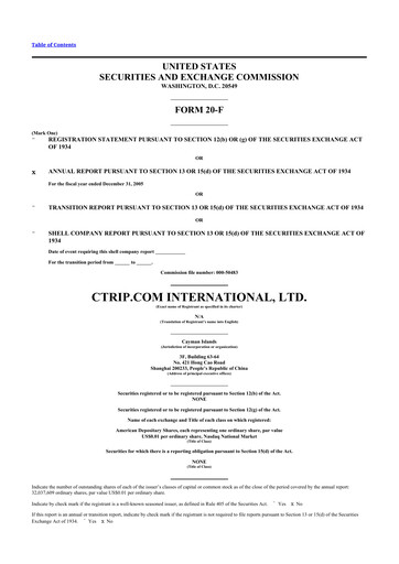 Thumbnail Trip.com 20-F Annual Report 