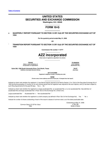 Thumbnail AZZ 10-Q Quarterly Report FY 