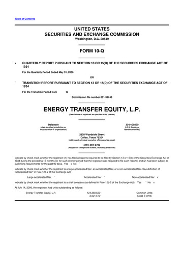 Thumbnail Energy Transfer LP
 10-Q Quarterly Report FY 