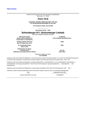Vorschaubild SLB (Schlumberger) 10-Q Quartalsbericht  