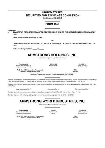 Vorschaubild Armstrong World Industries
 10-Q Quartalsbericht  