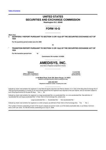 Thumbnail Amedisys 10-Q Quarterly Report FY 