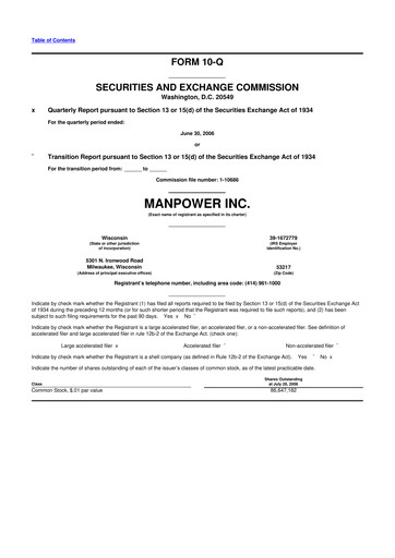 Thumbnail ManpowerGroup 10-Q Quarterly Report FY 