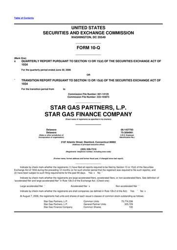 Thumbnail Star Group 10-Q Quarterly Report FY 