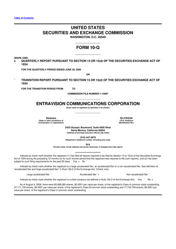 Thumbnail Entravision Communications
 10-Q Quarterly Report FY 