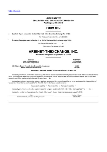 Thumbnail Arbinet 10-Q Quarterly Report FY 