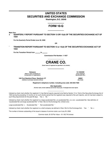 Thumbnail Crane NXT 10-Q Quarterly Report FY 