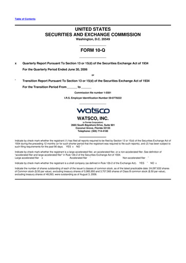 Thumbnail Watsco
 10-Q Quarterly Report FY 