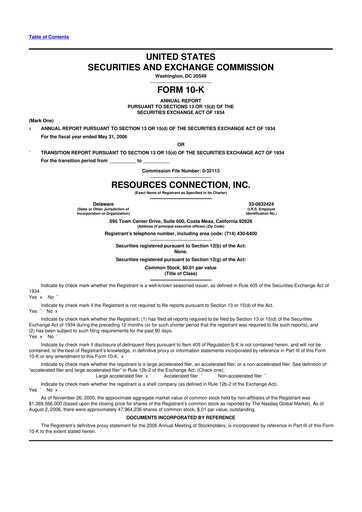 Thumbnail RGP (Resources Connection) 10-K Annual Report 