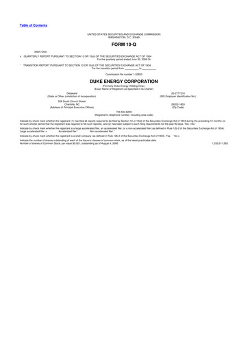 Vorschaubild Duke Energy 10-Q Quartalsbericht  