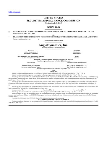 Thumbnail AngioDynamics 10-K Annual Report 