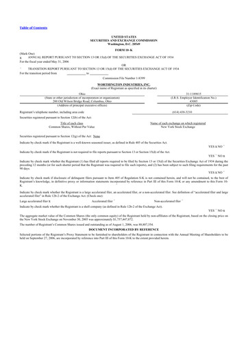 Thumbnail Worthington Enterprises 10-K Annual Report 