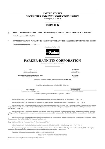 Thumbnail Parker-Hannifin
 10-K Annual Report 
