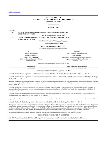 Thumbnail Sun Microsystems 10-K Annual Report 