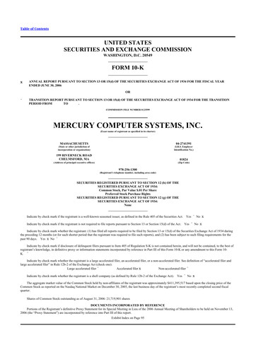 Thumbnail Mercury Systems 10-K Annual Report 