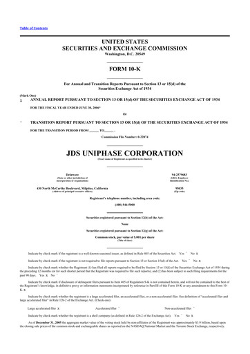 Thumbnail VIAVI Solutions
 10-K Annual Report 