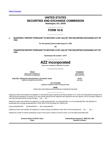 Thumbnail AZZ 10-Q Quarterly Report FY 