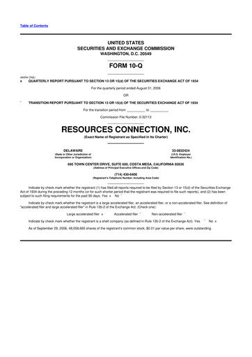 Thumbnail RGP (Resources Connection) 10-Q Quarterly Report FY 