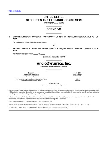 Thumbnail AngioDynamics 10-Q Quarterly Report FY 