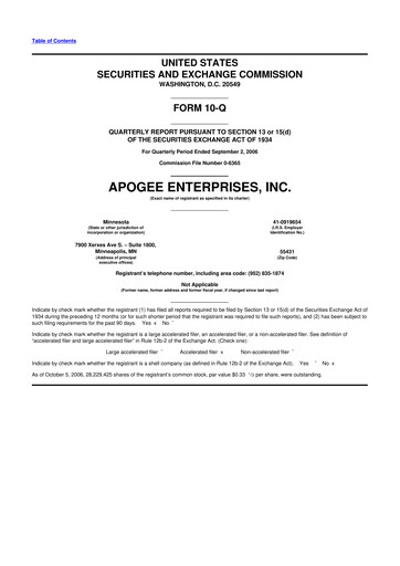 Thumbnail Apogee Enterprises 10-Q Quarterly Report FY 