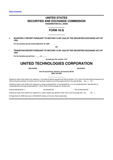 Thumbnail RTX 10-Q Quarterly Report FY 