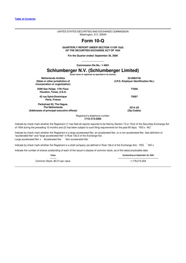 Vorschaubild SLB (Schlumberger) 10-Q Quartalsbericht  