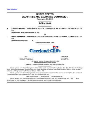 Vorschaubild Cleveland-Cliffs 10-Q Quartalsbericht  