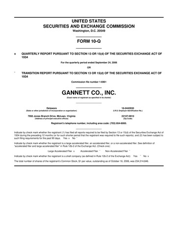 Thumbnail Tegna 10-Q Quarterly Report FY 