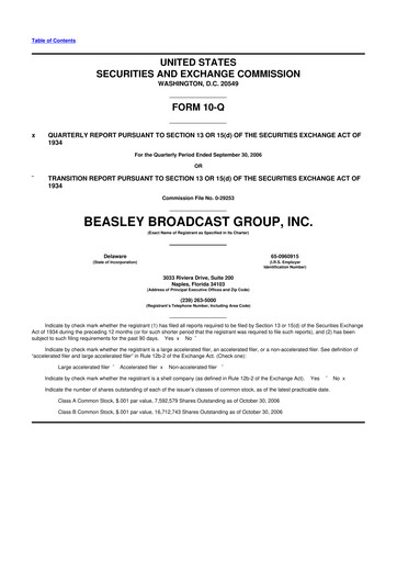 Thumbnail Beasley Broadcast Group
 10-Q Quarterly Report FY 