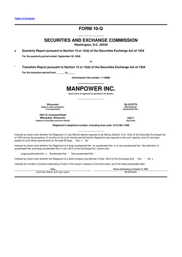 Thumbnail ManpowerGroup 10-Q Quarterly Report FY 