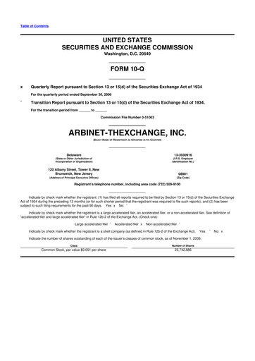 Thumbnail Arbinet 10-Q Quarterly Report FY 