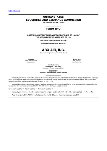 Thumbnail Air Transport Services Group 10-Q Quarterly Report FY 