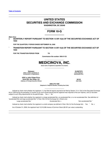 Thumbnail MediciNova 10-Q Quarterly Report FY 